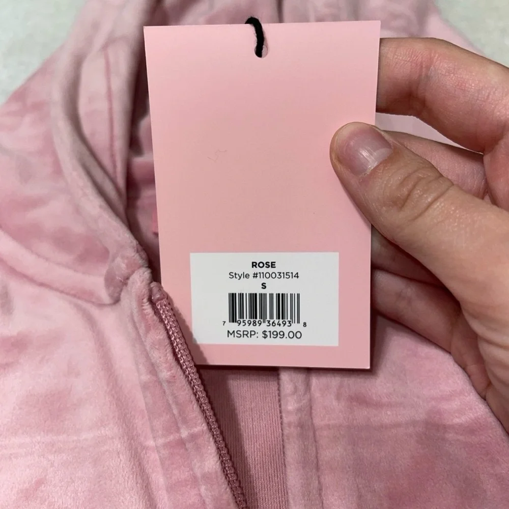 Juicy Couture y2k rose velour rhinestone bling tracksuit size small - Picture 5 of 8